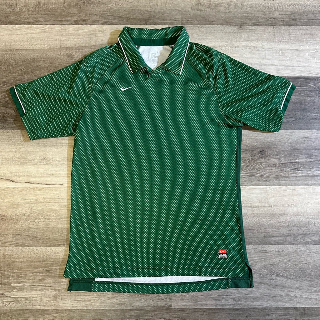 Team Nike Dri Fit Rolex Green Polo Extra Large Vintage Exclusive Rare Pre Owned